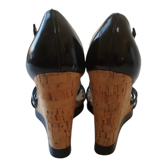 Coach Joslin Patent Leather Wedge Heels Sandals  Size 6M. - Picture 7 of 11